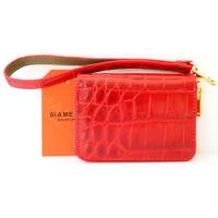 ราคา กระเป๋าสตางค์ผู้หญิงหนังจระเข้แท้ 100% รุ่นใส่นามบัตร บัตรเครดิตการ์ด หนังแก้ว หนังท้อง ลายเล็ก สีแดง หนังเงา ใหม่ (25537702310)