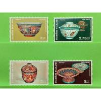 ราคา แสตมป์ไทย ตราไปรษณียากร ชุดเครื่องถ้วยเบญจรงค์ พ.ศ.2523 ไม่ผ่านการใช้งาน ครบชุด 4 ดวง (29609189501)