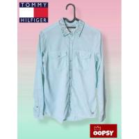 ราคา KEMEJA Tommy Hilfiger Denim เสื้อเชิ้ตผู้หญิงเสื้อเชิ้ตเด็กผู้หญิงวินาทีต้นฉบับ Thrift Preloved (29515173685)