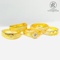 ราคา แหวน แหวนทองคำแท้ 96.5% นน.3.8 กรัม 1 สลึง ลายหัวโปร่ง ลายฉลุ ลายเกลี้ยง เลือกลายได้ ขายได้ จำนำได้ มีใบรับประกัน (18379388148)