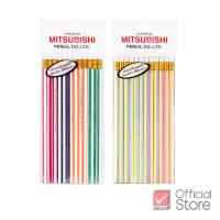 ราคา [แพ็ค12 แท่ง] Mitsubishi ดินสอ ดินสอดำ HB No. 2530 และ No. 2522 (คละสี) จำนวน 12 แท่ง (40652192743)