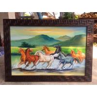 ราคา ภาพวาดม้ามงคล ม้า 8 ตัว ม้าเรียกทรัพย์ พร้อมกรอบไม้ลายต่อกัน ขนาด 73x103 cm. (3780165431)