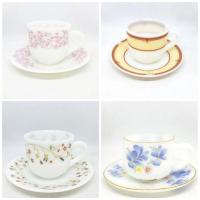 ราคา ชุดแก้วกาแฟเนื้อมุก 8 ออนซ์ พร้อมจานรองแก้ว ถ้วยกาแฟ แก้วมุก PEARL Opal Glass Coffee Tea Cup with Sauce ; รวม 1 ชุด ** (18893131779)