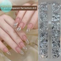 ราคา Clearlove 12 กริด Sparkle คริสตัลด้านล่างแบน Glitter Rhinestones เรขาคณิตไม่สม่ําเสมอตกแต่งเล็บ DIY เล็บเครื่องมืออุปกรณ์เสริม TH (43255592585)