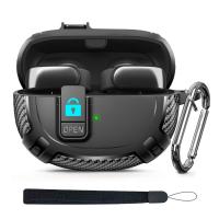 ราคา ฝาครอบเคสสําหรับ Bose Ultra Open Earbuds 2024, ปกแข็งทหารพร้อมตัวล็อคสําหรับหูฟังเปิด Bose พร้อมพวงกุญแจ (44411565797)