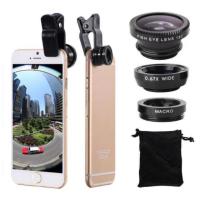 ราคา jj333shop เลนส์กล้อง 3 in 1 Fish Eye + Wide Angle + Macro เลนส์สำหรับมือถือ เลนส์มุมกว้าง 180 องศา สินค้าพร้อมส่ง (7996693782)