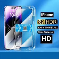 ราคา คลิกเดียวติดตั้งป้องกันหน้าจอฟิล์มแก้วพร้อมกล่องติดตั้งสําหรับiPhone 17 16 15 14 13 12 11 Mini XR IX XS XS XSMax Pro iPhone6 7 8 iPhone6Plus 7Plus 8Plusป้องกันหน้าจอ (41918045091)