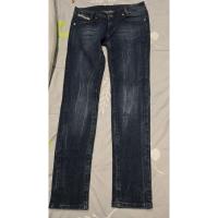 ราคา (มือสอง ไม่เคยใส่) กางเกงยีนส์ skinny เอวต่ำ สี drak blue สีเฟด ยี่ห้อดีเซล Diesel แท้ (25133296195)