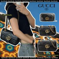 ราคา GUCCI GG Marmont Super Mini/Mini/Small Bag 16.5cm/21cm/22cm/26cm กระเป๋าโซ่ กระเป๋าสะพายเดี่ยว #Simple bag (27980662036)