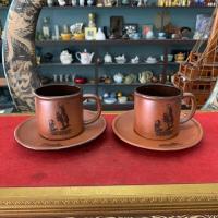 ราคา ชุดแก้วเซรามิคคาวบอยสองชุด พร้อมจานรอง (26303356607)