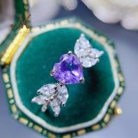 ราคา Meena Gems แหวนพลอยแท้อเมทิส ตัวเรือนเงินแท้925 แหวนพลอยแท้เสริมดวง พลอยประจำเดือน แหวนหัวใจ (18388833224)