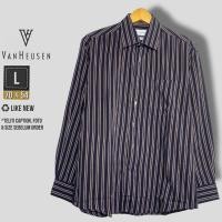 ราคา KEMEJA VAN HEUSEN เสื้อลายทางสีดําสําหรับผู้ชาย SIZE L (29587941532)
