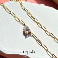 ราคา URPALS สร้อยคอ สร้อยคอไฮโซ ตัวเรือน Stainless ชุบทอง18K ฝังเพชร CZ เกรด AAA สุดน่ารัก ไม่ลอก ไม่ดำ (24945370738)