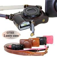 ราคา Pu Leather Camera Case Bag For Canon Powershot G7X G7X II G7X2 G7XIII G7X III G7X Mark 3 luxury Camera Cover With Strap (28319184165)