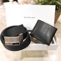 ราคา ของแท้ Calvin Klein Leather Belt & Wallet Set Setกระเป๋าสตางค์+เข็มขัด (26834774024)