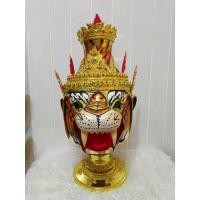 ราคา ฤาษี ปู่เจ้าสมิงพราย ขนาดครอบ งานกระดาษ ใส่ตาแก้ว ปิดทองเค ประดับพลอย พร้อมขาตั้งไม้สีแดงฟรี เศียรครู เศียรเทพ พ่อแก่ (8024313232)