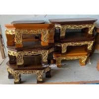 ราคา ฐานพระไม้สัก สีไม้สัก/สีโอ๊ค เข้ามุม เดินเส้นทอง ขาสิงห์ ฐานรองพระ ตั้งโต๊ะทำงาน แท่นวางพระ ฐานวางพระ ฐานตั้งบูชาพระ (18481630833)