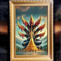 ราคา ภาพมงคล รูปโปสเตอร์ รูปพญานาค รูปภาพพญานาคราช พญานาค 7 เศียร PY3 (26537200990)