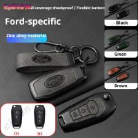 ราคา ของแท้หนังโลหะผสมสังกะสีพลิกพับรีโมทกุญแจรถ Fob ฝาครอบผู้ถือเชลล์โซ่ป้องกันพวงกุญแจสําหรับ Ford Ranger XLS XLT Focus Wildtrak Everest Escape Lynx (42517079119)