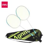 ราคา [ฟรีกระเป๋า] Deli ชุดไม้แบดมินตัน ไม้แบด น้ำหนักเบา ด้ามจับกันลื่น อุปกรณ์กีฬา Badminton racket (12119068359)