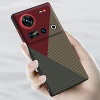 ราคา สําหรับ Nubia Z70 Ultra, Z70S Ultra กรณี ELVEV ป้องกันลายนิ้วมือสามเหลี่ยม Splicing PU หนัง Hard PC ฝาครอบโทรศัพท์ (42255554729)