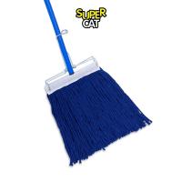 ราคา [4534] ไม้ม็อบหัวเหล็กหนีบ 12"320g (สีน้ำเงิน) ด้ามเหล็กกันสนิม SUPERCAT ผ้า Cottonซับน้ำดี ใช้งานทน (599428969)