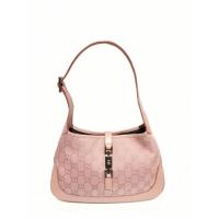 ราคา USED GUCCI Jackie GG Jacquard small hobo bag สี rose (6355212075)
