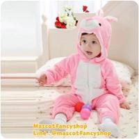 ราคา [มี COD] ชุดนอนมาสคอต เด็กเล็ก กระต่ายชมพู (1439299186)
