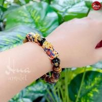 ราคา E24 ปี่เซียะคู่ ปี่เซียะเรียกทรัพย์ หินนิลดำ แกะสลักลายโอม กำไลหิน กำไลหินนำโชค หินมงคล กำไลเสริมดวง กำไลมงคล กำไลข้อมือ (11681274740)