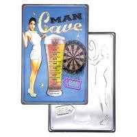 ราคา ป้ายสังกะสีวินเทจ Man Cave Bar (ปั๊มนูน), ขนาด 20x30 ซม. (3124173811)