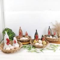 ราคา ตุ๊กตาเซรามิคแต่งสวน ไก่เซรามิค ไก่แจ้คู่ ไก่มงคล เสริมโชคลาภ 8นิ้ว + ไข่ปลอม (ไข่เซรามิค) (27150115543)