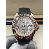 ราคา Rolex Rolex Yacht 18K Rose Gold Rear Diamond Automatic Mechanical Men 's Watch116655ด ้ านหลังพร ้ (29958634421)