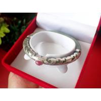 ราคา กำไลหยกพม่าหุ้มเงิน หพลอยทับทิม (21719329510)