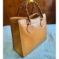 ราคา Gucci diana bamboo tote bag ของแท้ กุชชี่ กระเป๋ามือสอง แบรนด์เนม (15950209523)