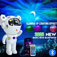 ราคา Bluetooth astronaut starlight projector LED bedroom ambiance night light aurora moon astronaut Bluetooth speaker accesso (24685882317)