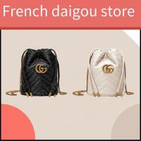 ราคา Gucci new GG Marmont Mini Bucket Bag Chain bag Shoulder Bags 100% authentic (27326467909)