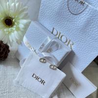 ราคา ต่างหู ของใหม่ dior CD logo earrings GHW fullset (19713674755)