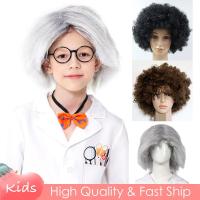 ราคา Mad Crazy Scientist Hip Hop สไตล์ Afro Curly Hair Boy Girl Unisex 3 สีสีดําสีน้ําตาลสีเทาวิกผมสําหรับเด็กฮาโลวีนคอสเพลย์ (26961612552)