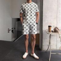 ราคา ชุดเซ็ตผู้ชาย เสื้อยืดแขนสั้น กางเกงวอร์มขาสั้น เสื้อผ้าแฟชั่นผู้ชาย สไตล์เกาหลี เสื้อยืดคอกลม+กางเกงขาสั้น (22937411077)