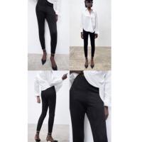 ราคา กางเกง zara size s ผ้าหนังกลับเอวสูง (16782530071)