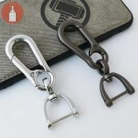 ราคา Spring Keychain Climbing Hook Black Clasp Car Keychain Simple Strong Carabiner Shape Keychain Accessories Metal Vintage (26385481275)