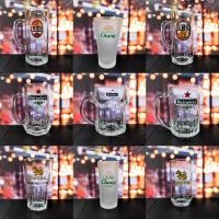 ราคา แก้วเบียร์พิมพ์ลาย มี 4 ลาย สิงห์ ไฮเนเก้น ช้าง ลีโอ ใส่เครื่องดื่มได้หลายประเภท (14294793219)