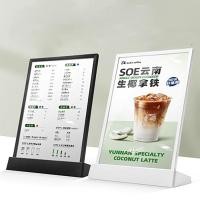 ราคา ป้ายไฟเมนูรูปตัว L ป้ายเมนู ป้ายไฟ ขนาดA4 แบบบางสีดำ/สีขาว ป้ายไฟตั้งโต๊ะ ป้ายLEDวางเค้าเตอร์ร้านอาหารคาเฟ่ NEW (26530025423)