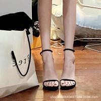 ราคา รองเท้าส้นสูง รองเท้าส้นสูงส้นเข็ม สีดำ เซ็กซี่ (SH999) (29204885477)