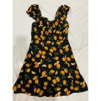ราคา เดรสสีดำ ลายเลมอนส้ม (22761358847)