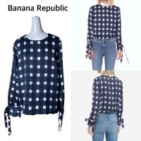 ราคา Banana Republic เสื้อแขนยาวลายตารางสีน้ำเงิน (25960983936)