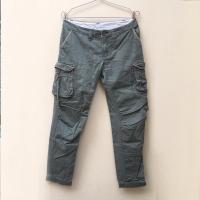 ราคา กางเกงคาร์โก้สีเขียวมอสหนาของแท้-QU003 (28174847116)