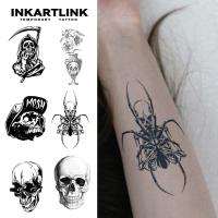 ราคา สติ๊กเกอร์รอยสักชั่วคราวหัวกะโหลก กันน้ำ ติดได้นานถึง 15 วัน (43568147462)