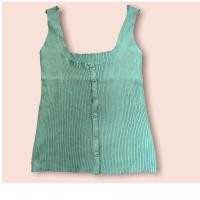 ราคา เสื้อกล้ามไหมพรมผ้าร่อง สีเขี้ยวมิ้น มือ1️⃣ (16561208539)