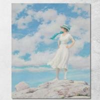 ราคา Summy Sky On The Summit Charles Courtney Curran, ccc25 ภาพพิมพ์บนผ้าใบแคนวาส (29827371578)
